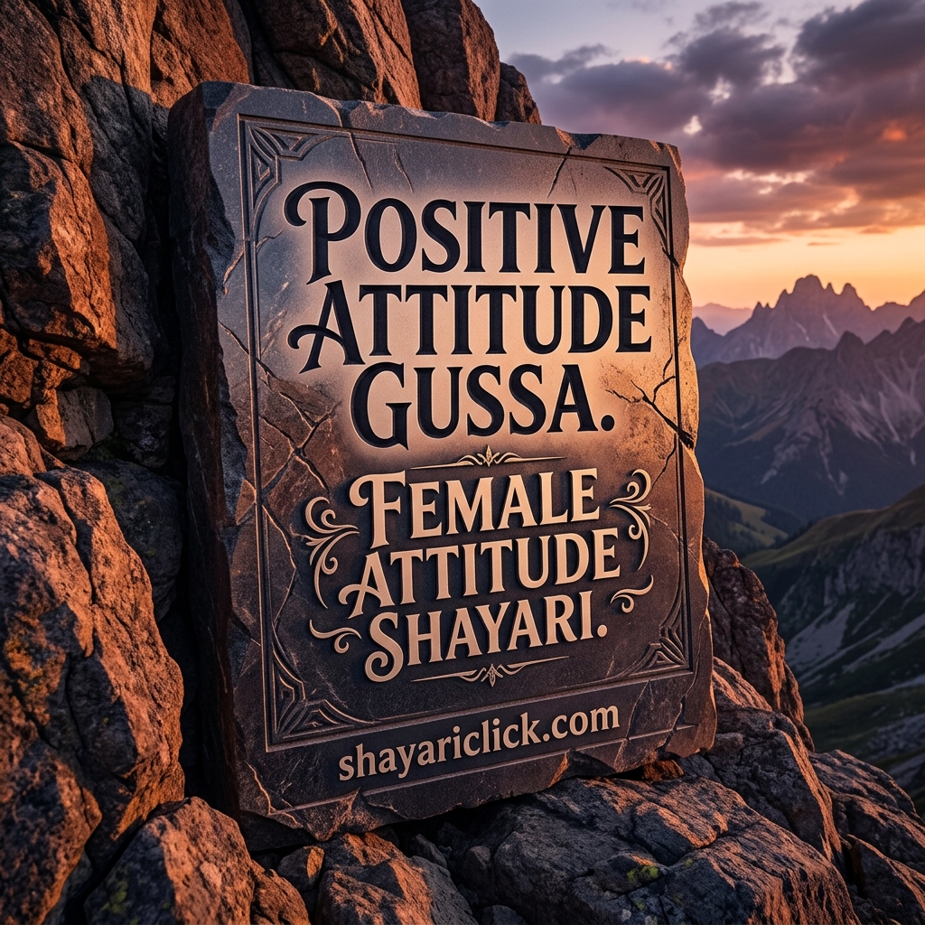 Positive Attitude Gussa Female Attitude Shayari