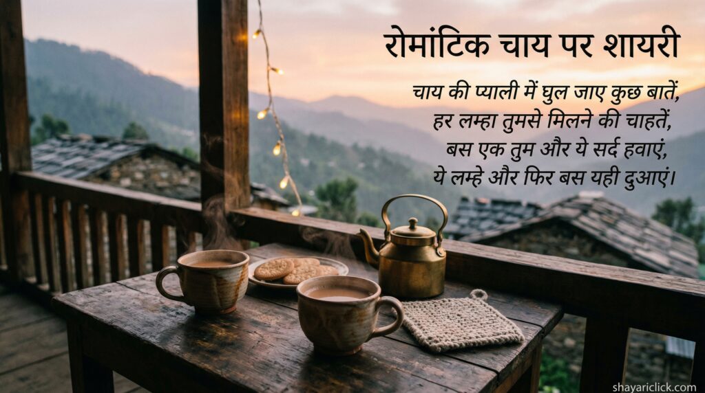 Romantic Chai Shayari (रोमांटिक चाय पर शायरी)