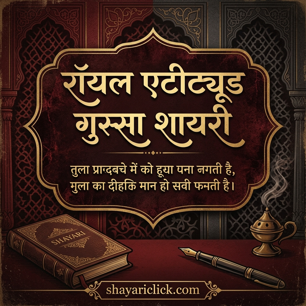 Royal Attitude Gussa Female Attitude Shayari