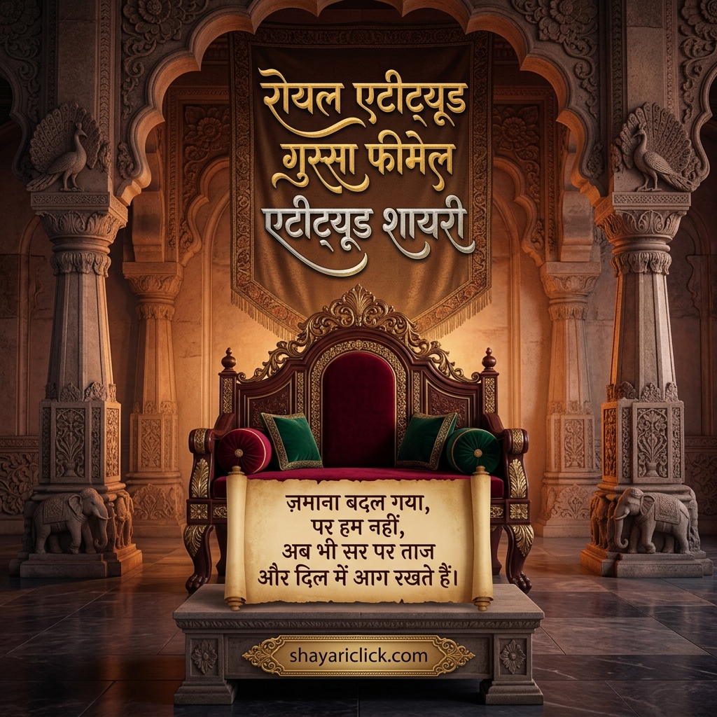 Royal Attitude Gussa Female Attitude Shayari