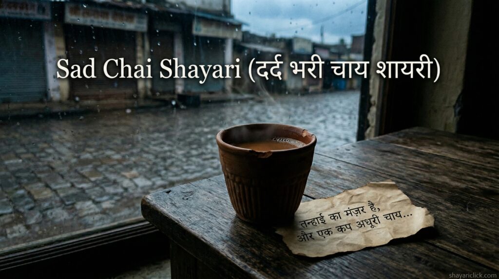 Sad Chai Shayari (दर्द भरी चाय शायरी)