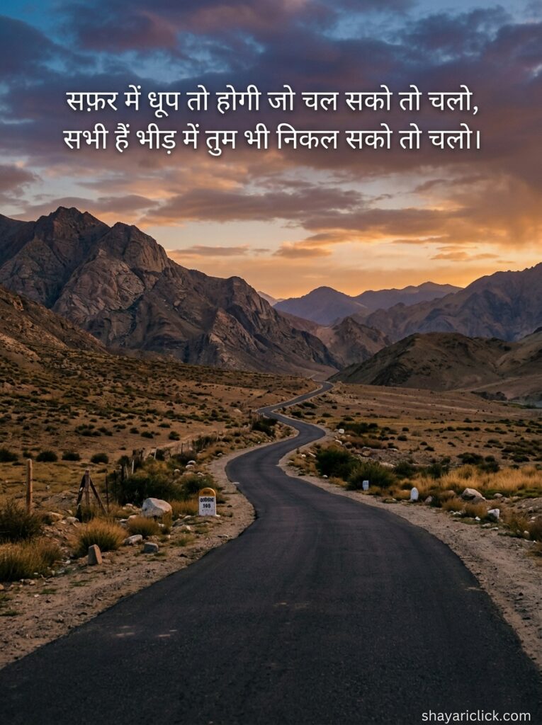 safar shayari 2 line in hindi