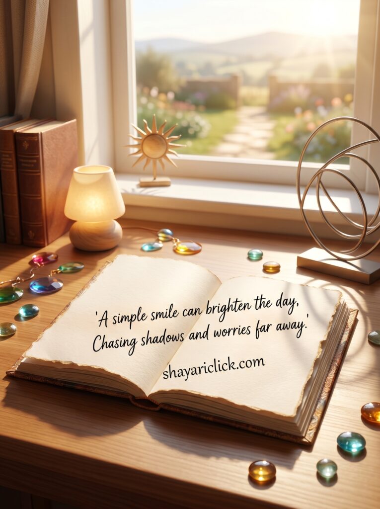 smile shayari 2 line english