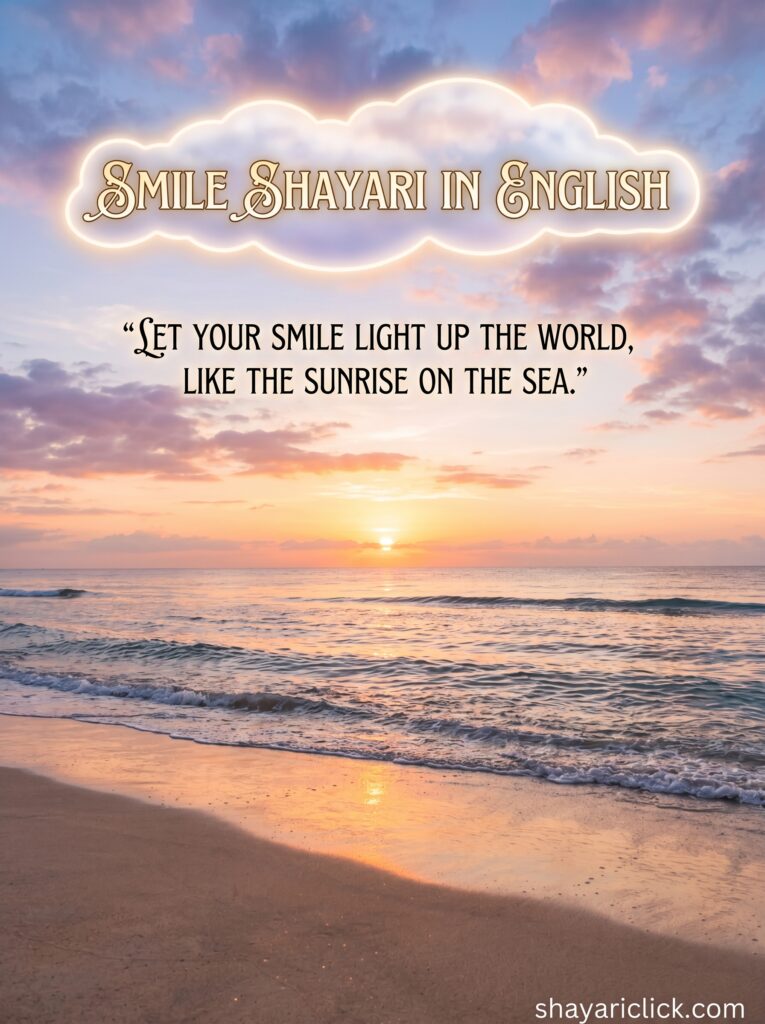 smile shayari in english