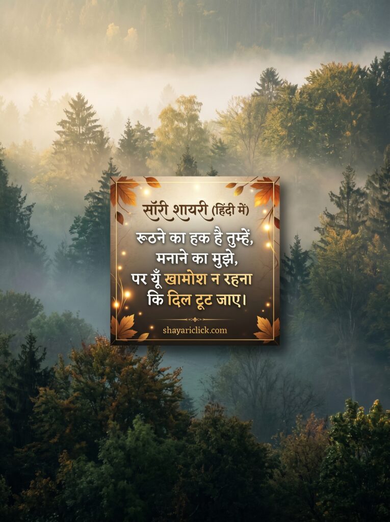 Sorry Shayari in Hindi