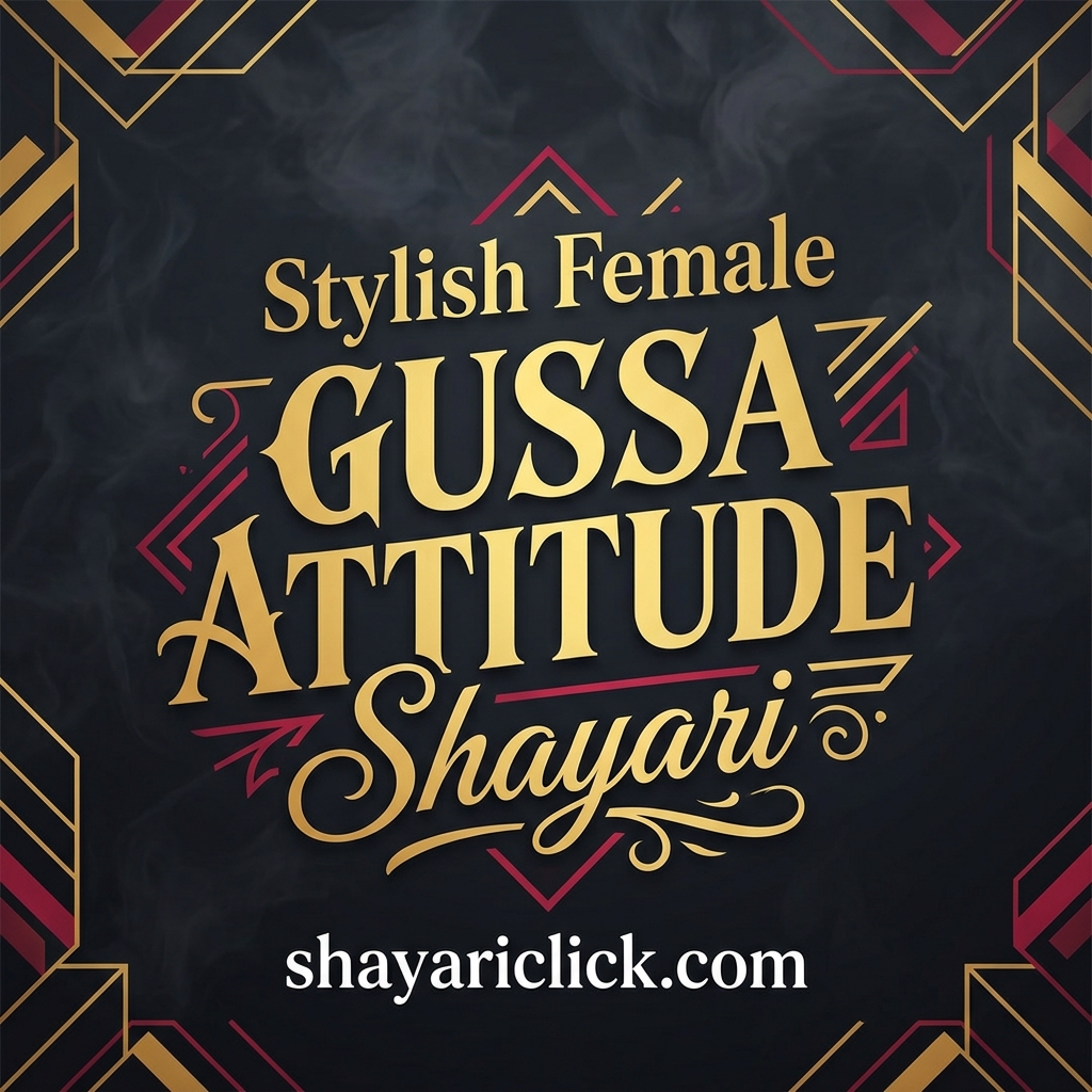 Stylish Gussa Female Attitude Shayari