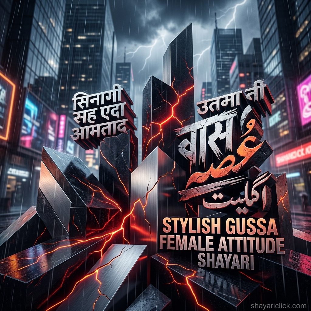 Stylish Gussa Female Attitude Shayari