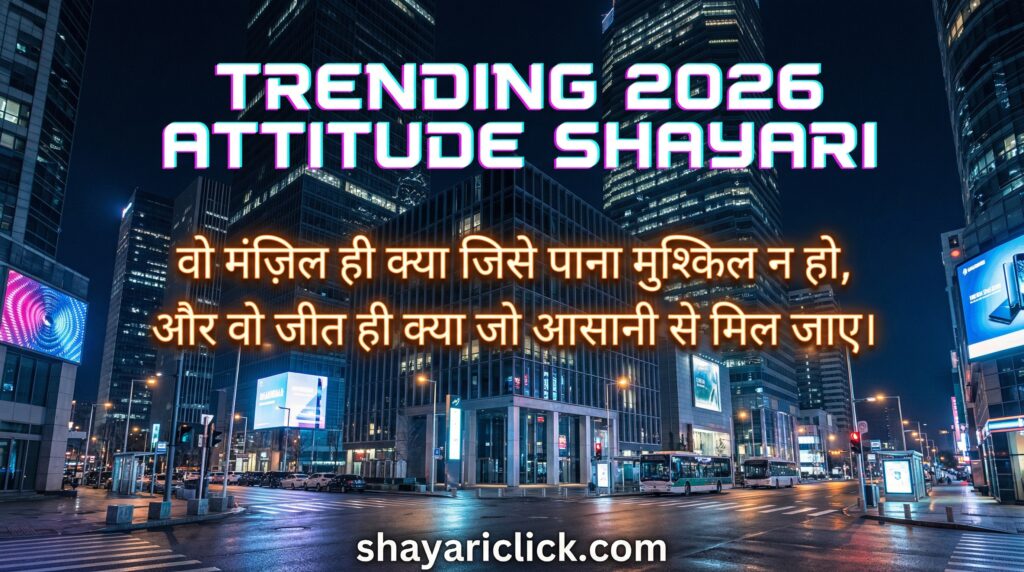 Trending 2026 Attitude Shayari