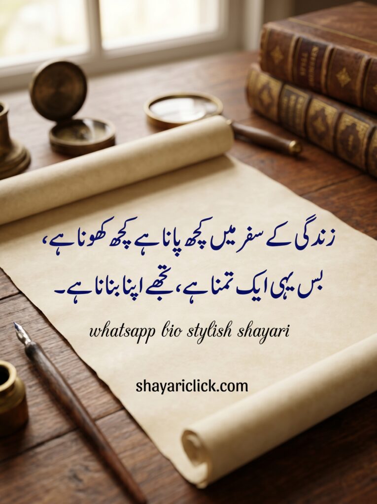 whatsapp bio stylish shayari