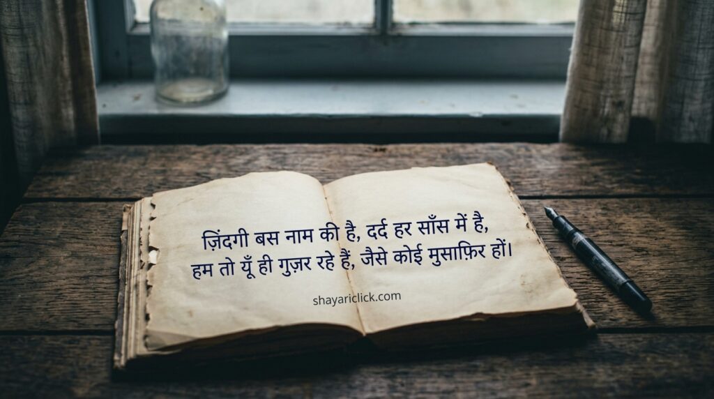 उदास जिंदगी शायरी 2 Line (Short & Powerful)
