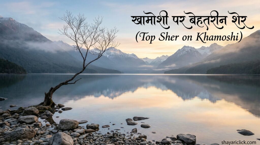 खामोशी पर बेहतरीन शेर (Top Sher on Khamoshi)