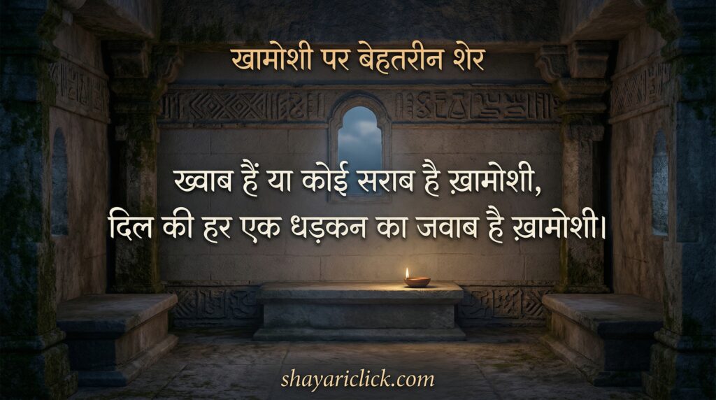 खामोशी पर बेहतरीन शेर (Top Sher on Khamoshi)