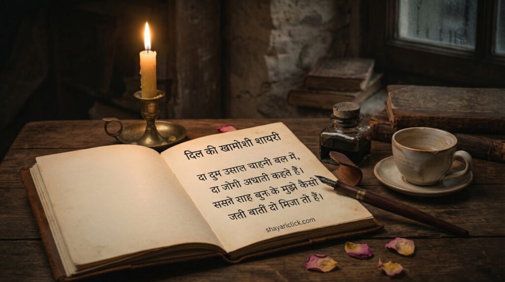 दिल की खामोशी शायरी (Dil Ki Khamoshi Shayari)
