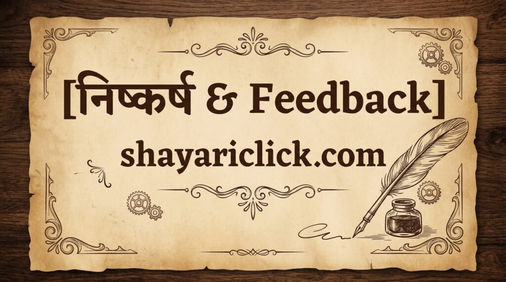 निष्कर्ष & Feedback