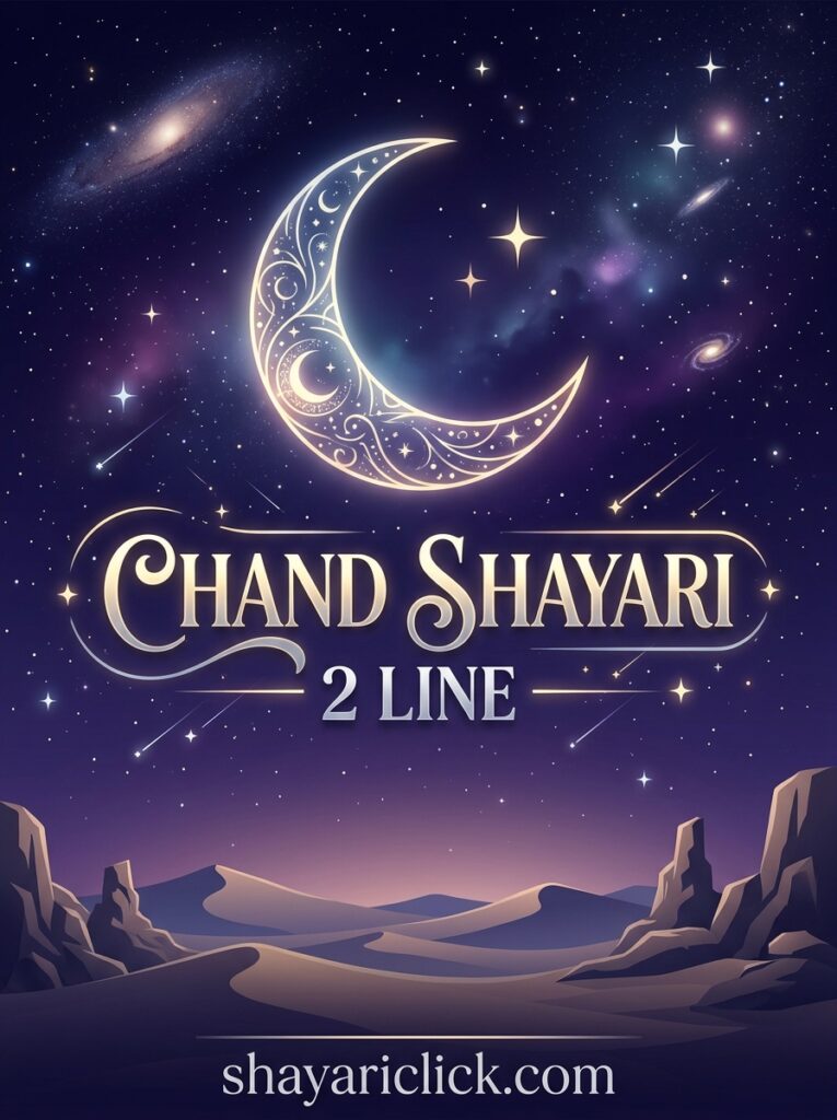 🌌 chand shayari 2 line