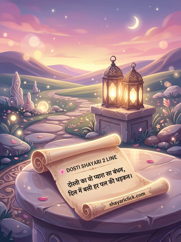 🌸 dosti shayari 2 line