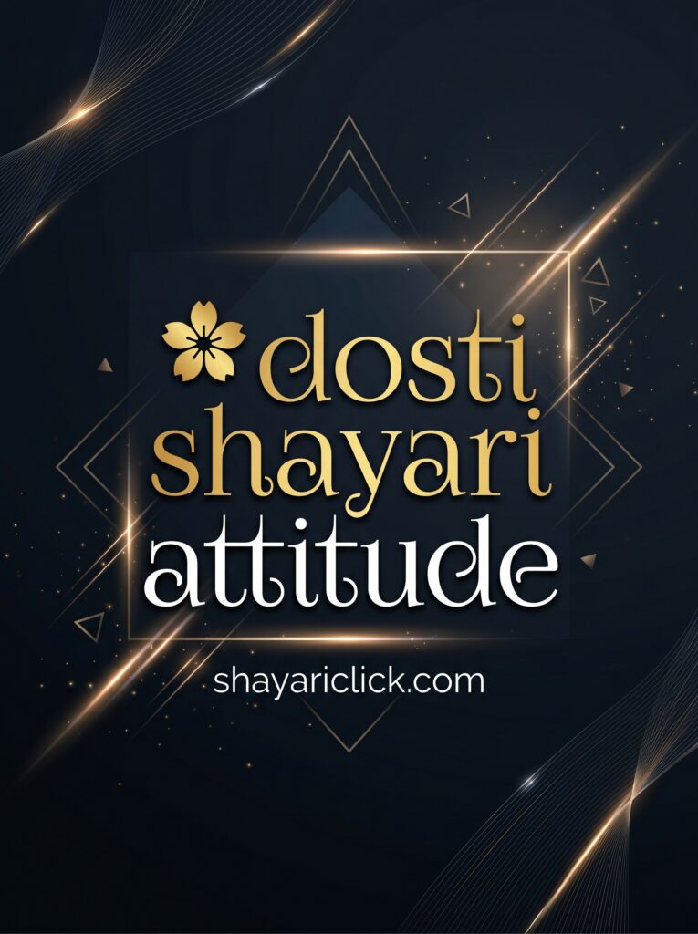 🌸 dosti shayari attitude