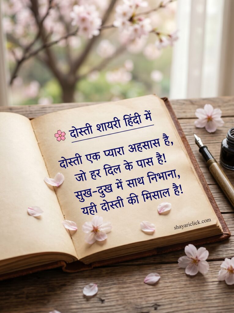 🌸 dosti shayari in hindi